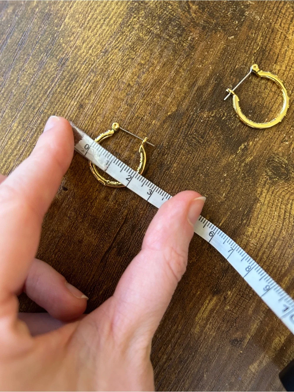 Gold Textured Hoop Earrings - Women Jewelry